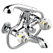 THG A7A-13B/US-A02 - Exposed tub filler with cradle handshower, wall mounted