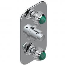 THG A8M-5400BE-A02 - Trim for THG thermostatic valve 2 volume controls, rough part supplied with fixing box ref. 5 400A
