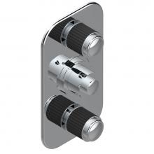 THG A9C-5400BE-A02 - Trim for THG thermostatic valve 2 volume controls, rough part supplied with fixing box ref. 5 400A