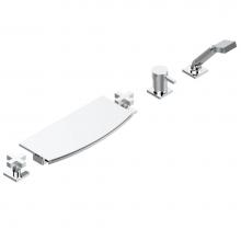 THG G1T-1122/EUS-A02 - DECK MOUNTED 2 VALVES ROMAN TUB SET WITH HANDSPRAY AND MIXING VALVE