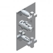 THG G1T-5400BE-A02 - Trim for THG thermostatic valve 2 volume controls, rough part supplied with fixing box ref. 5 400A