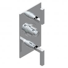 THG G1U-5400BE-A02 - Trim for THG thermostatic valve 2 volume controls, rough part supplied with fixing box ref. 5 400A