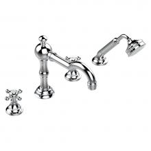 THG G25-112BGUS-A02 - Roman tub set with divertor spout and handshower, 3/4'' valves