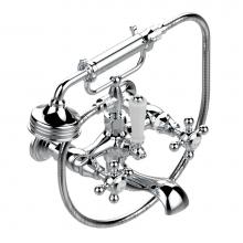 THG G25-13B/US-A02 - Exposed tub filler with cradle handshower, wall mounted