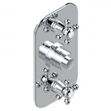 THG G29-5400BE-A08 - Trim for THG thermostatic valve 2 volume controls, rough part supplied with fixing box ref. 5 400A