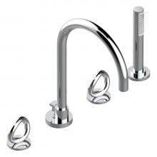 THG G4P-112BSGUS-A02 - Roman tub set with divertor spout and handshower, 3/4'' valves