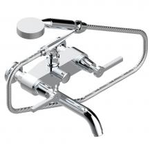 THG G58-13B/US-A02 - Exposed tub filler with cradle handshower, wall mounted