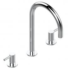 THG G5B-152/US-A02 - Widespread lavatory set, high spout, with drain