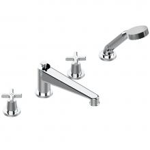 THG G69-112BSGUS-A02 - Roman tub set with divertor spout and handshower, 3/4'' valves