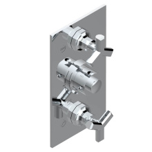 THG G8A-5400BE-A02 - Trim for THG thermostatic valve 2 volume controls, rough part supplied with fixing box ref. 5 400A