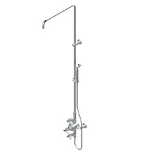 THG G8A-64TRCD/US-A02 - Exposed thermostatic shower mixer 2 volume controls, column and handshower on cradle - 6'&apo