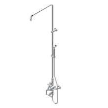 THG G8B-64TRCD/US-A02 - Exposed thermostatic shower mixer 2 volume controls, column and handshower on cradle - 6'&apo