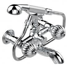 THG U1A-13B/US-A02 - Exposed tub filler with cradle handshower, wall mounted
