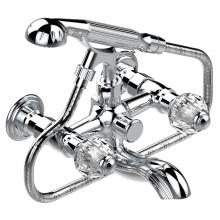 THG U1K-13B/US-A02 - Exposed tub filler with cradle handshower, wall mounted