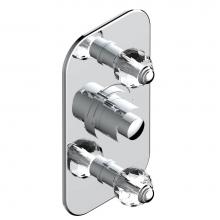 THG U1K-5400BE-A02 - Trim for THG thermostatic valve 2 volume controls, rough part supplied with fixing box ref. 5 400A