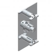 THG U2A-5400BE-A02 - Trim for THG thermostatic valve 2 volume controls, rough part supplied with fixing box ref. 5 400A