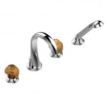 THG U5D-112BUS-A02 - Roman tub set with divertor spout and handshower, 3/4'' valves