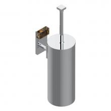 THG U5E-4720C-A02 - Metal toilet brush holder with brush with cover wall mounted