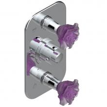 THG U5J-5400BE-A02 - Trim for THG thermostatic valve 2 volume controls, rough part supplied with fixing box ref. 5 400A