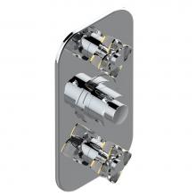 THG U6E-5400BE-A02 - Trim for THG thermostatic valve 2 volume controls, rough part supplied with fixing box ref. 5 400A