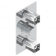THG U6F-5400BE-A02 - Trim for THG thermostatic valve 2 volume controls, rough part supplied with fixing box ref. 5 400A