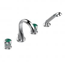 THG U7A-112BUS-A02 - Roman tub set with divertor spout and handshower, 3/4'' valves