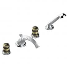THG U8B-112BGUS-A08 - Roman tub set with divertor spout and handshower, 3/4'' valves