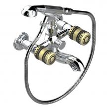 THG U8B-13B/US-A02 - Exposed tub filler with cradle handshower, wall mounted