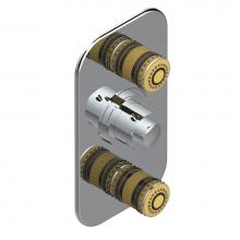 THG U8B-5400BE-A02 - Trim for THG thermostatic valve 2 volume controls, rough part supplied with fixing box ref. 5 400A