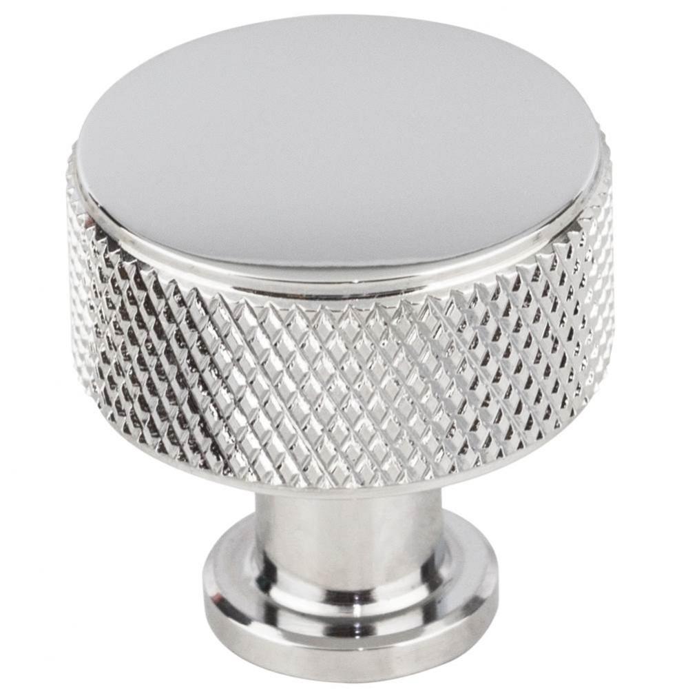 Beliza Cylinder Knurled Knob 15/16 Inch Polished Chrome