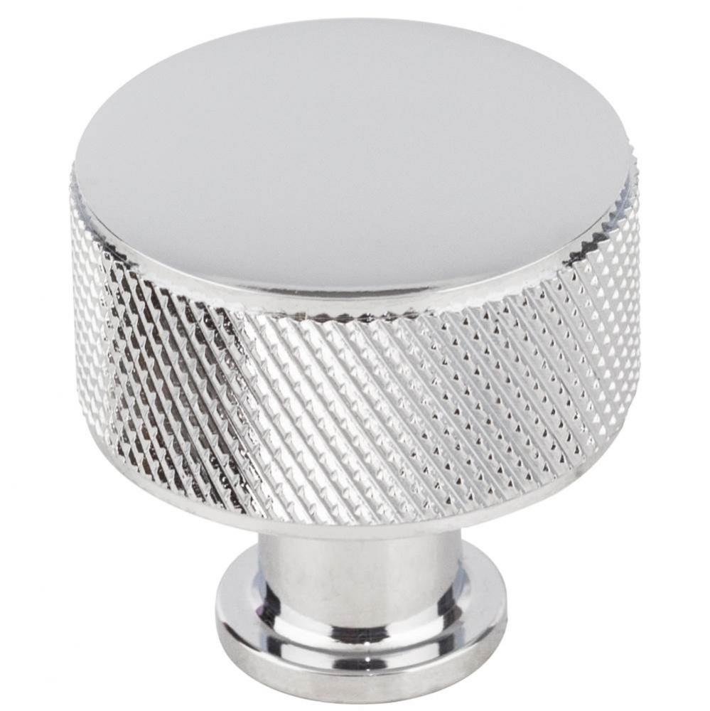 Beliza Cylinder Knurled Knob 1 1/8 Inch Polished Chrome