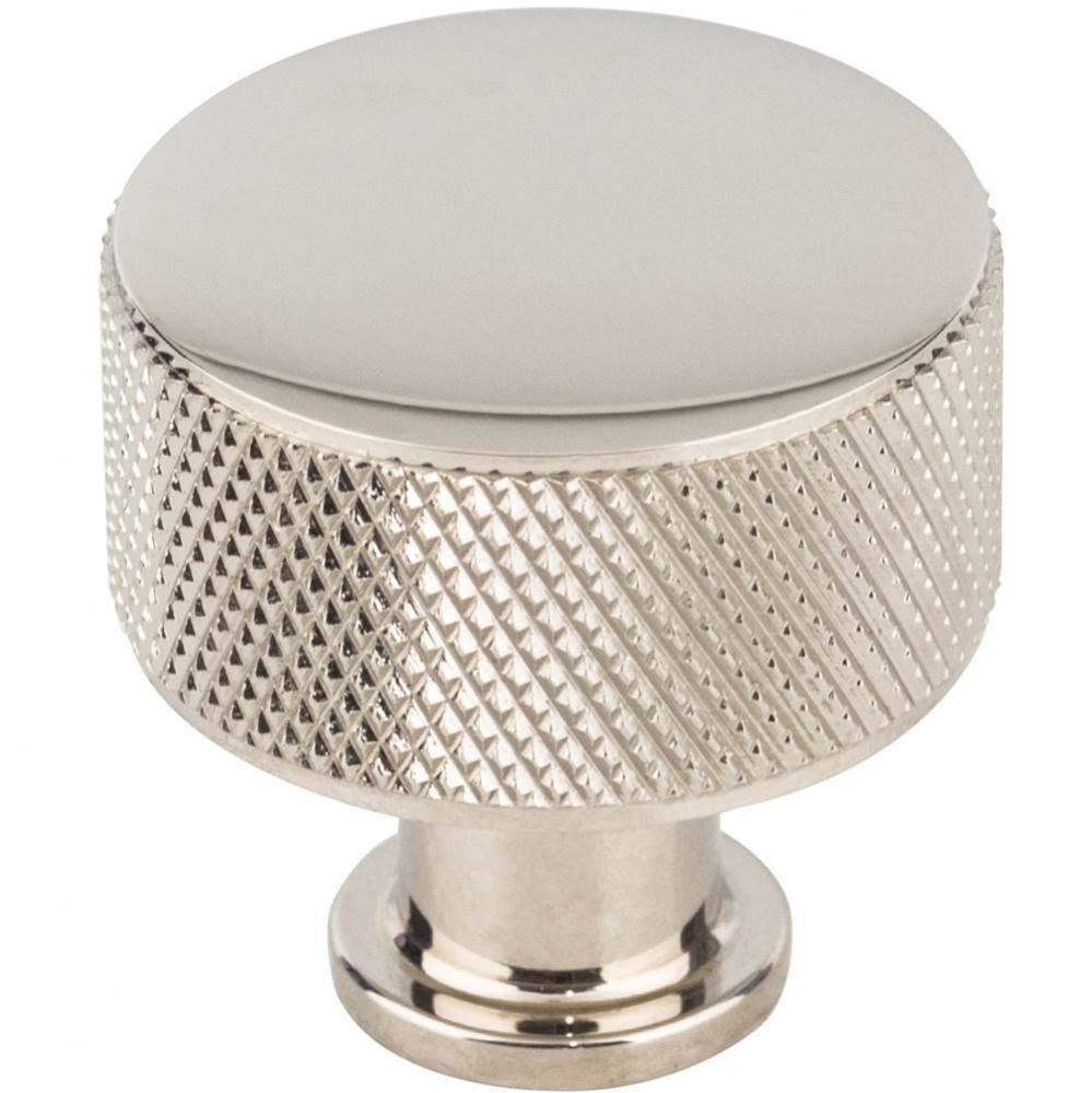 Beliza Cylinder Knurled Knob 1 1/8 Inch Polished Nickel