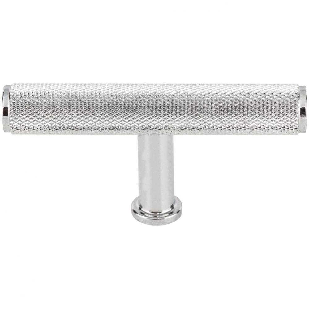 Beliza Knurled T Knob 2 3/4 Inch Polished Chrome