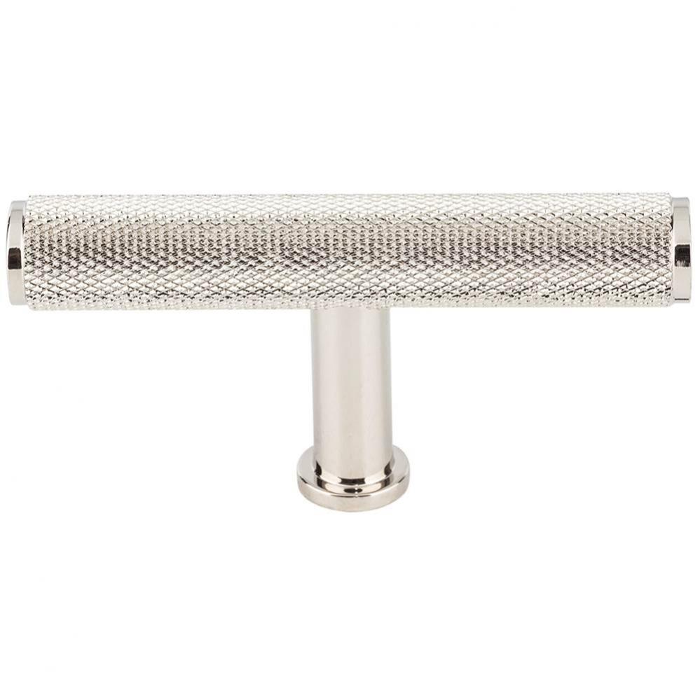 Beliza Knurled T Knob 2 3/4 Inch Polished Nickel
