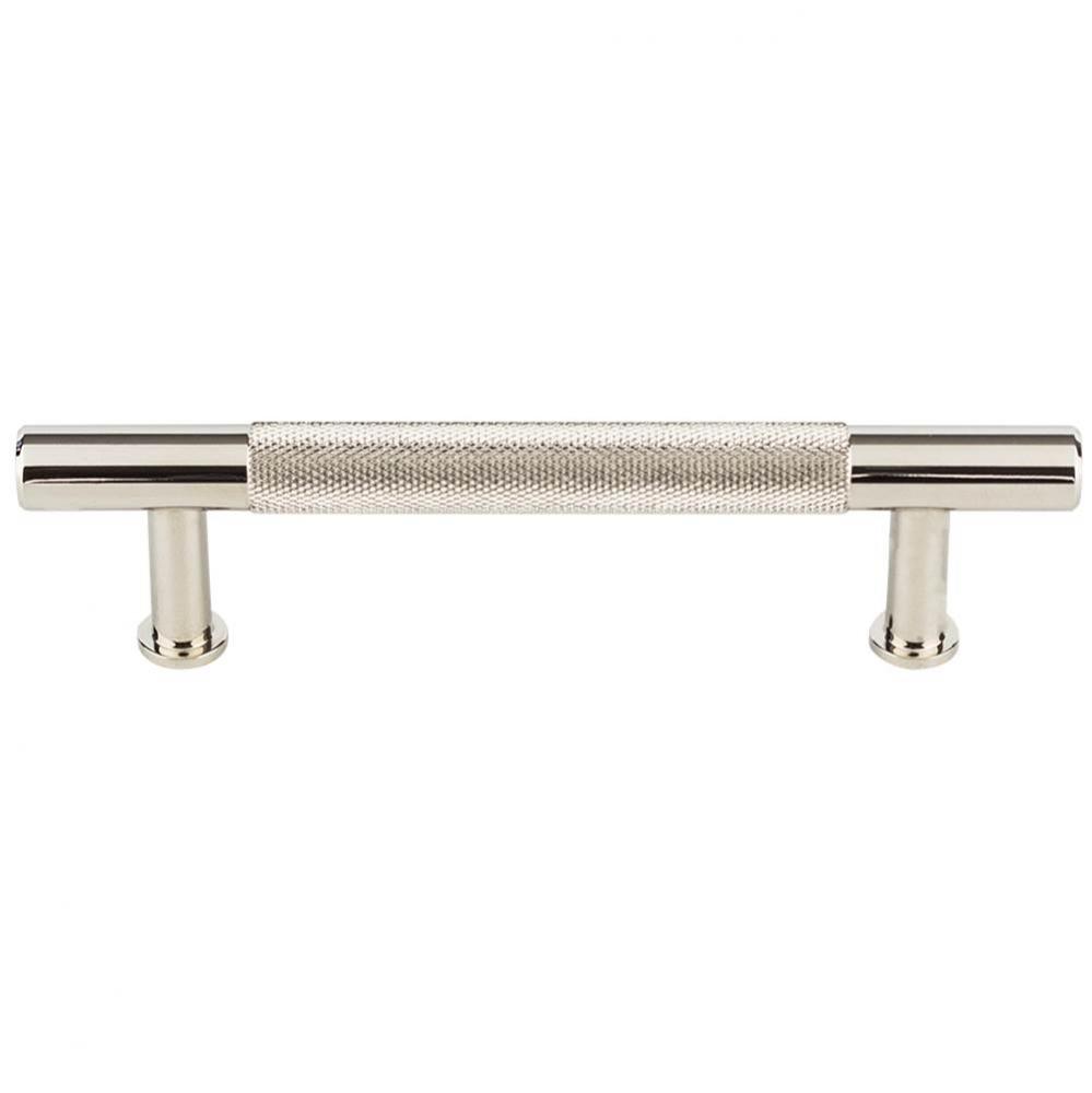 Beliza Knurled Bar Pull 3 3/4 Inch (c-c) Polished Nickel