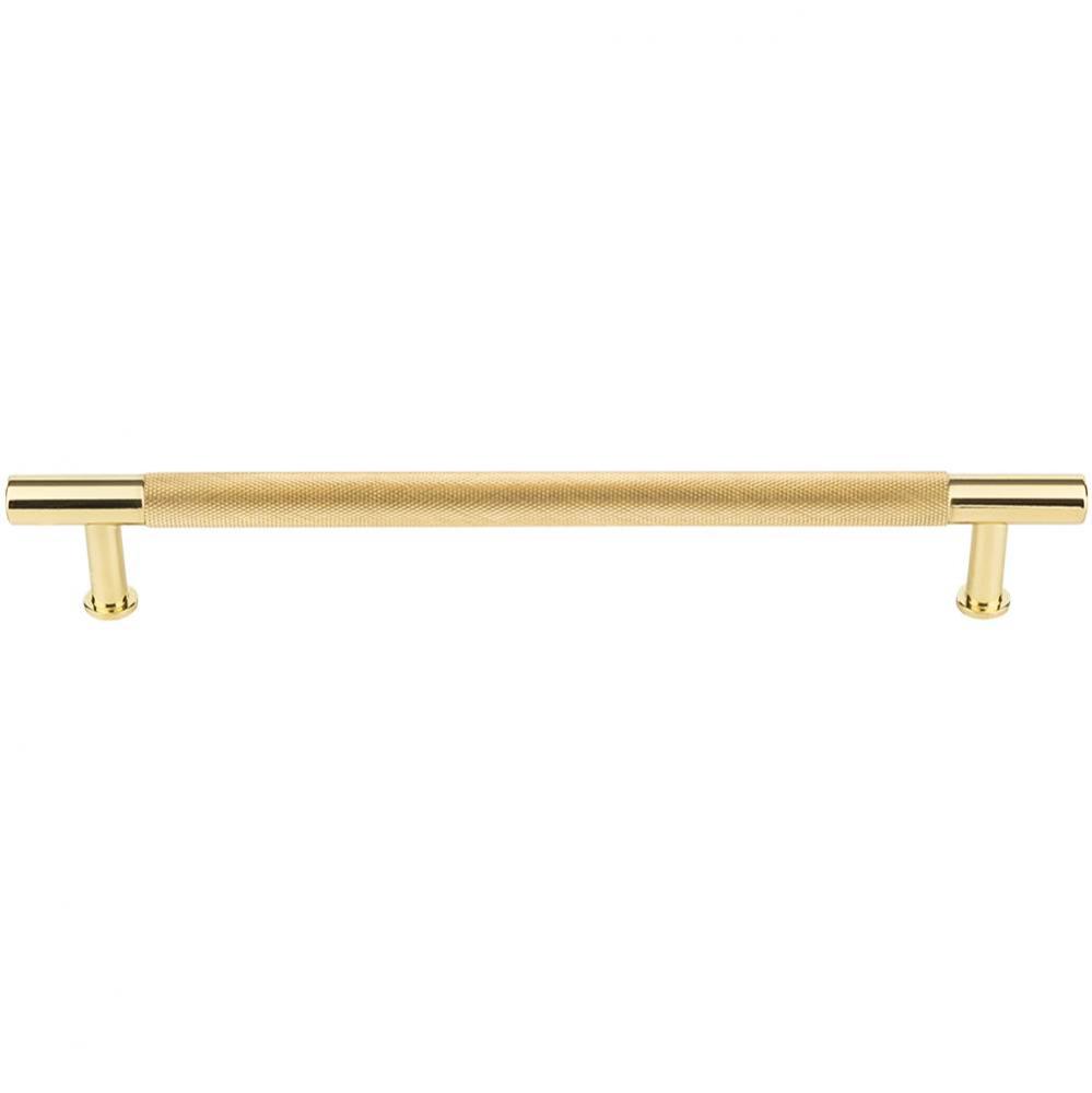 Beliza Knurled Bar Pull 7 9/16 Inch (c-c) Polished Brass