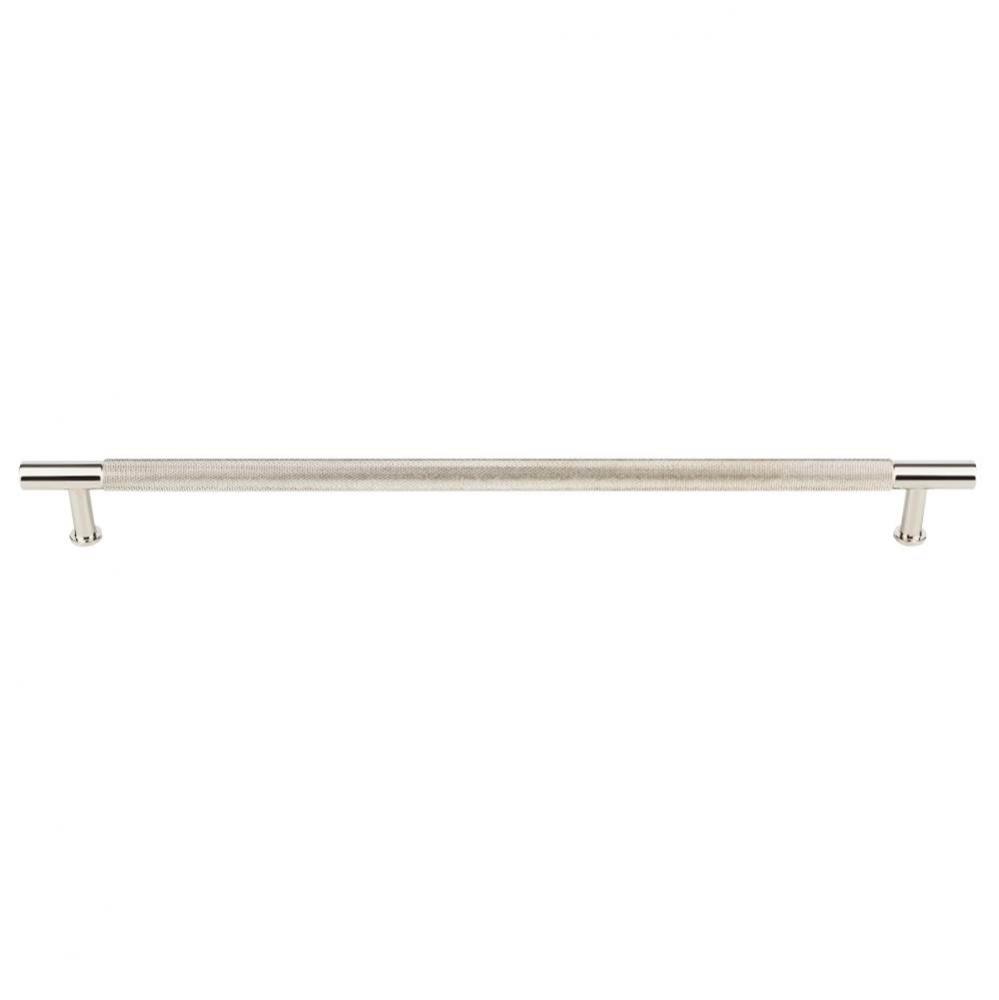 Beliza Knurled Bar Pull 12 Inch Polished Nickel