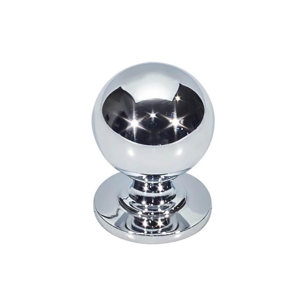 Divina Round Smooth Knob 1 1/4 Inch Polished Chrome