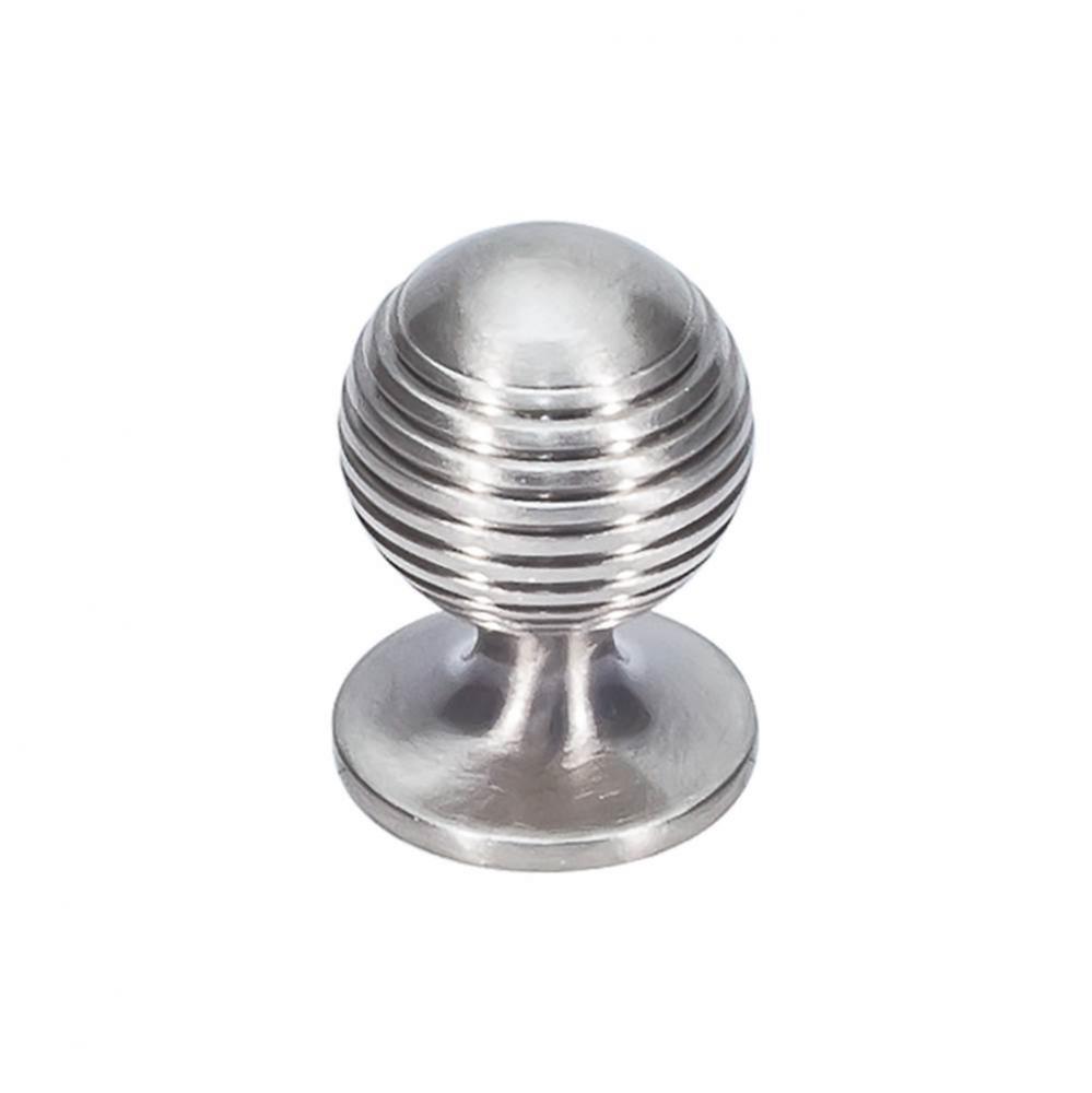 Divina Round Rimmed Knob 1 Inch Brushed Satin Nickel