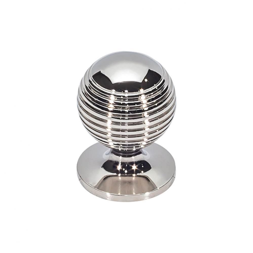 Divina Round Rimmed Knob 1 1/4 Inch Polished Nickel