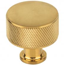 Vesta V7402ULB - Beliza Cylinder Knurled Knob 1 1/8 Inch Unlacquered Brass