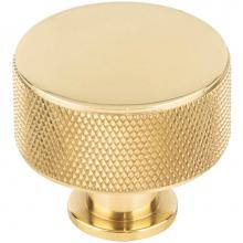 Vesta V7403PB - Beliza Cylinder Knurled Knob 1 3/8 Inch Polished Brass
