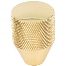 Vesta V7407PB - Beliza Conical Knurled Knob 1 Inch Polished Brass