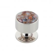 Vesta V7552PN - FireSky Mohave Yellow Knob 1 3/8 Inch Polished Nickel Base