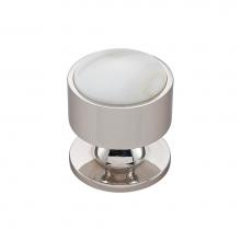 Vesta V7556PN - FireSky Calacatta Gold Knob 1 3/8 Inch Polished Nickel Base
