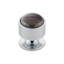 Vesta V7561PC - FireSky Iron Tiger Eye Knob 1 1/8 Inch Polished Chrome Base