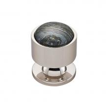 Vesta V7561PN - FireSky Iron Tiger Eye Knob 1 1/8 Inch Polished Nickel Base