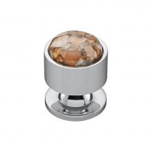 Vesta V7562PC - FireSky Mohave Yellow Knob 1 1/8 Inch Polished Chrome Base