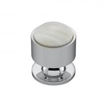 Vesta V7566PC - FireSky Calacatta Gold Knob 1 1/8 Inch Polished Chrome Base