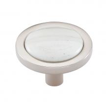 Vesta V7586PN - FireSky Calacatta Gold Knob 1 9/16 Inch Polished Nickel Base
